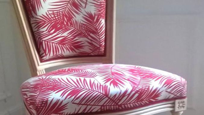 Atelier de tapisserie en siège : Chaise à écoinçons