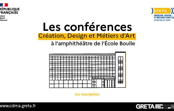 Cycle de conférences Création, Design et Métiers d'Art à l'amphithéâtre de l'École Boulle